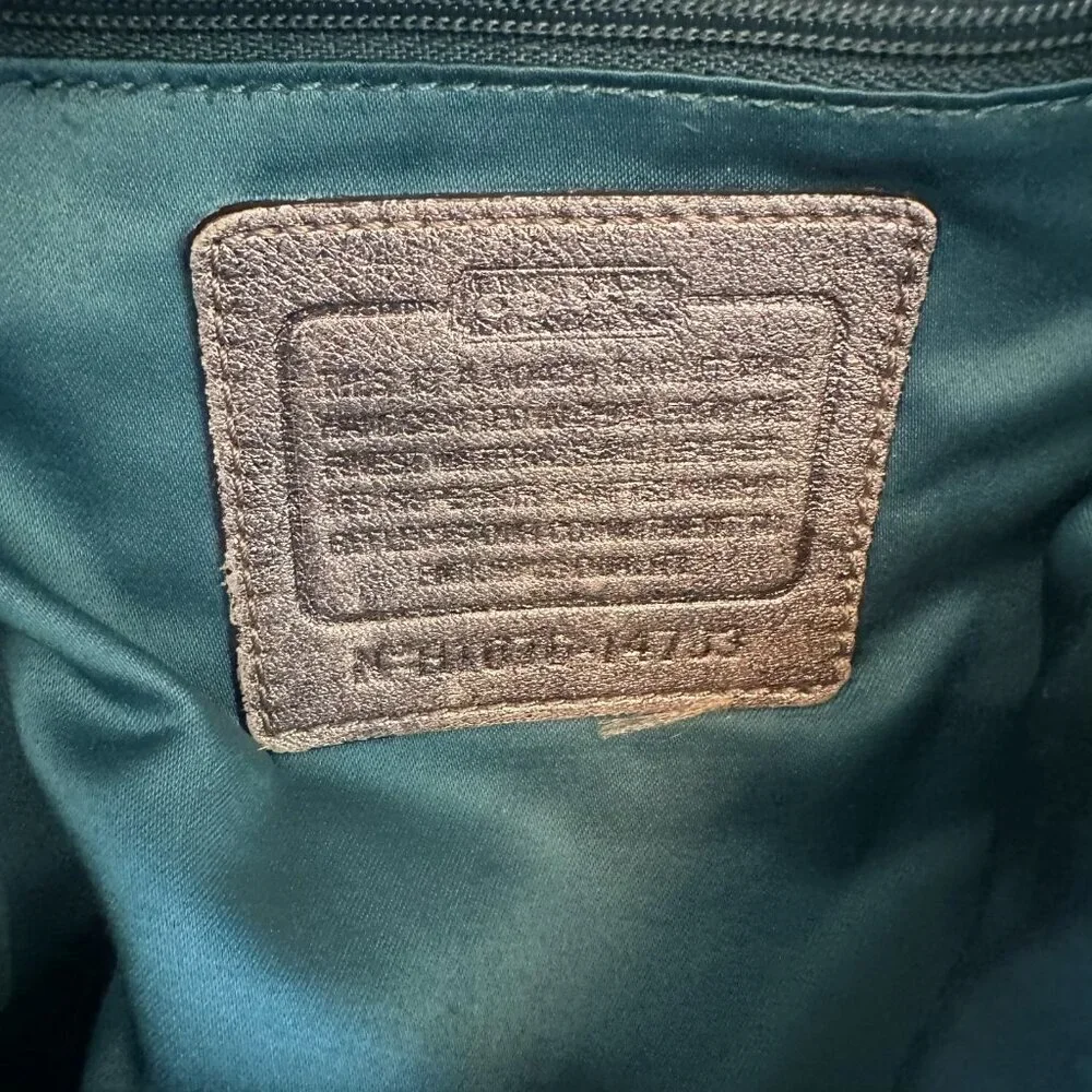 Coach Kristin Metallic Gold Pebbled Leather Hobo Bag Convertible Handbag